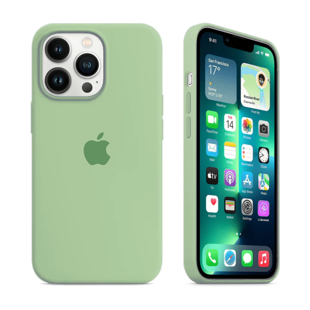 Vogueen iPhone 13 Pro Max iPhone Silicone Case (Matcha Green)