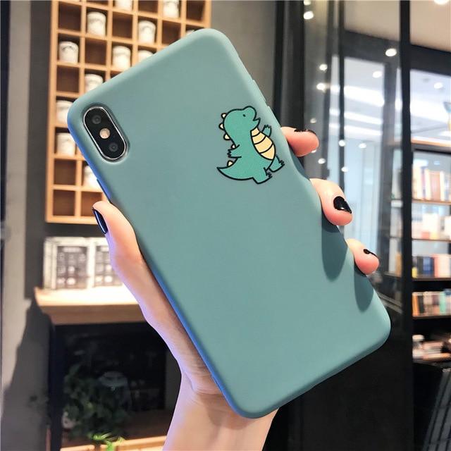 Cute Couple Dinosaur iPhone Case Vogueen Cute Couple Dinosaur iPhone Case Vogueen