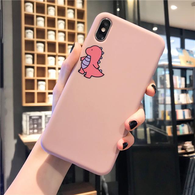 Cute Couple Dinosaur iPhone Case – Vogueen Cute Couple Dinosaur iPhone Case – Vogueen