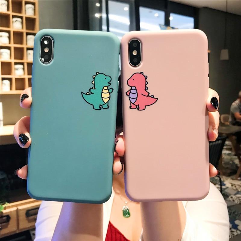 Vogueen Cute Couple Dinosaur iPhone Case