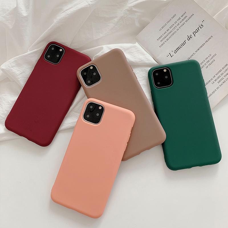 Vogueen Solid Color Soft Silicone Case