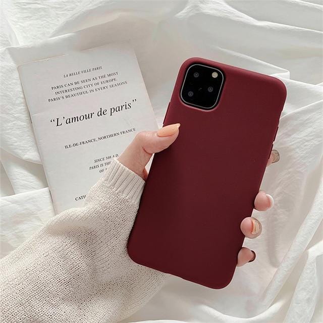 Vogueen Solid Color Soft Silicone Case