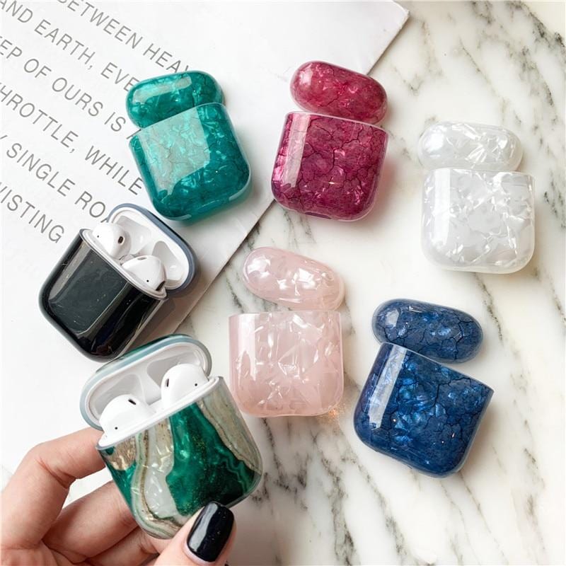 Vogueen Fashion Luxury Marble Apple Airpods Case