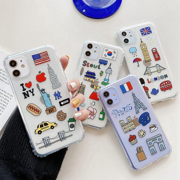 Vogueen Cartoon City Symbol iPhone Case