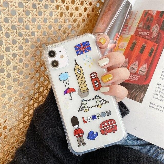 Vogueen For iphone 7 / London Cartoon City Symbol iPhone Case