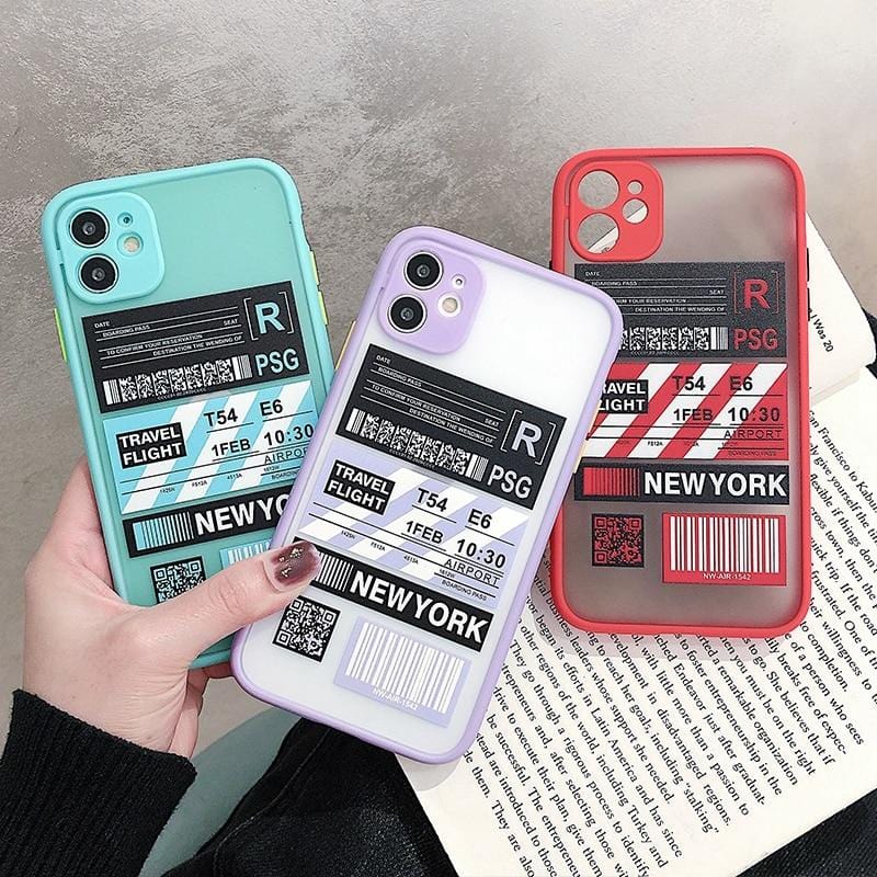 Vogueen Shockproof Travel Label iPhone Case