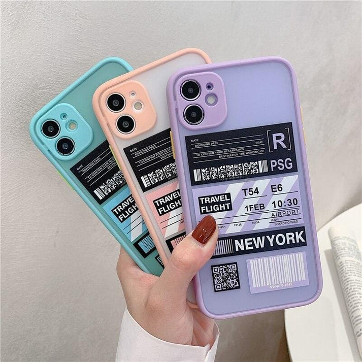 Shockproof Travel Label iPhone Case