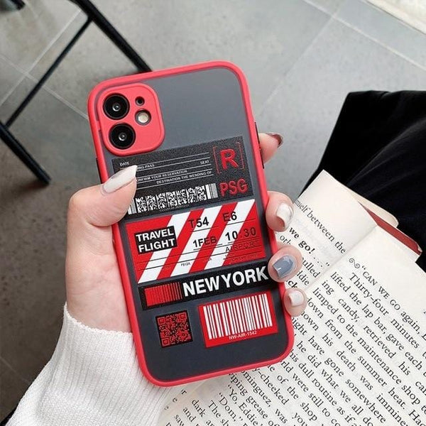 Shockproof Travel Label iPhone Case