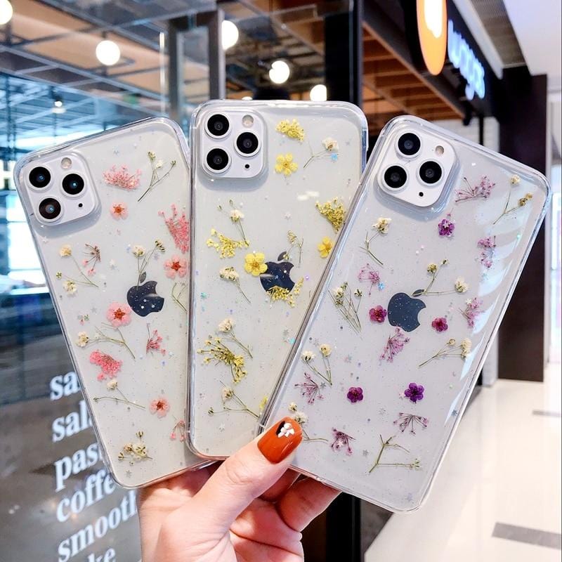 Vogueen Real Dried Flowers iPhone Case