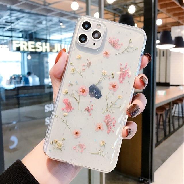 Real Dried Flowers iPhone Case Vogueen Real Dried Flowers iPhone Case Vogueen