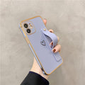 Vogueen For iPhone X or XS / Cadet Blue Wrist Strap Electroplated Bumper iPhone Case