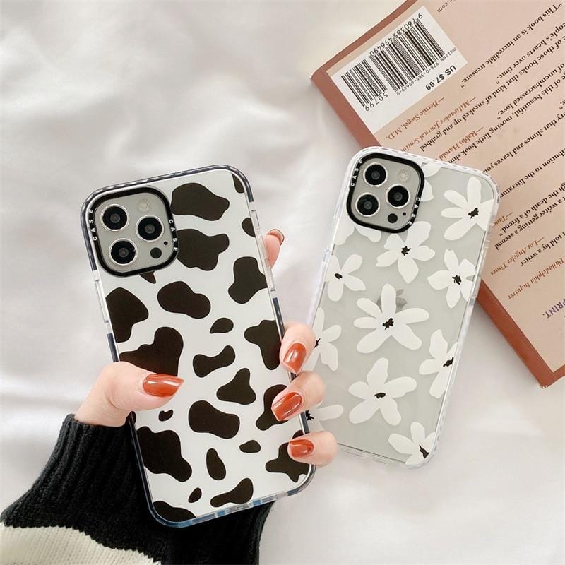 Vogueen Floral Cow Pattern iPhone Case