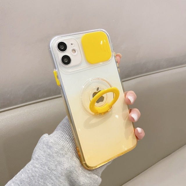 Vogueen For iPhone 11Pro Max / Yellow Gradient Camera Protection iPhone Case