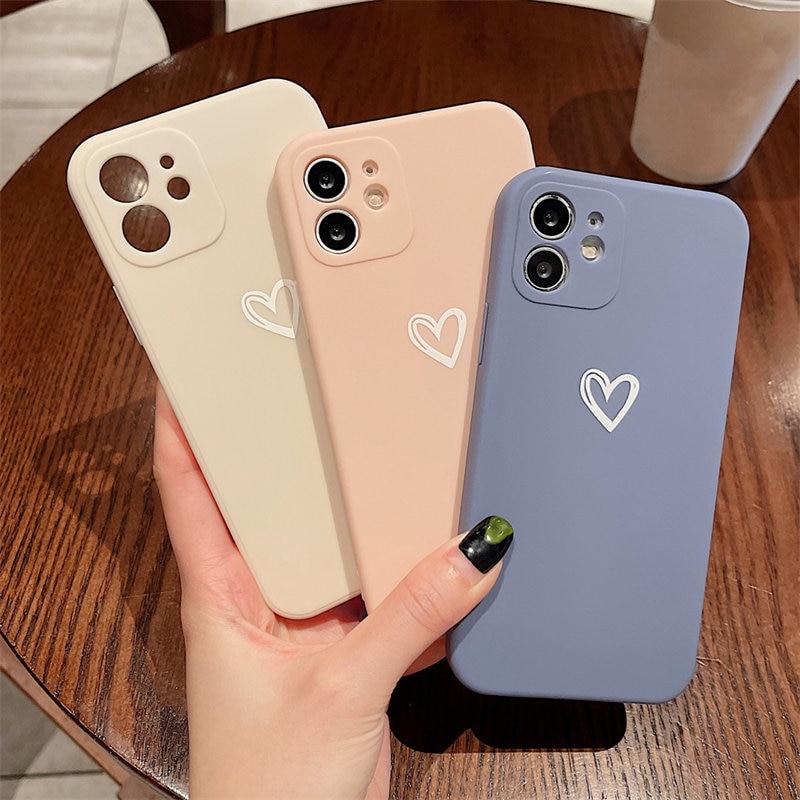 Vogueen Shockproof Soft Love Heart iPhone Case