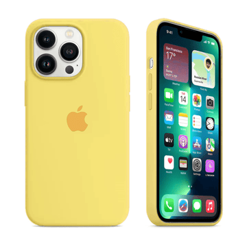 Vogueen iPhone 13 Pro Max iPhone Silicone Case (Yellow)